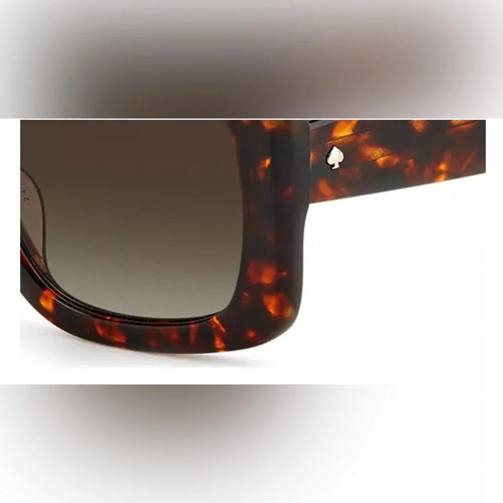 kate spade Bellamy S0086 Tortoiseshell Square Sunglasses Brown/Black Pattern NIC